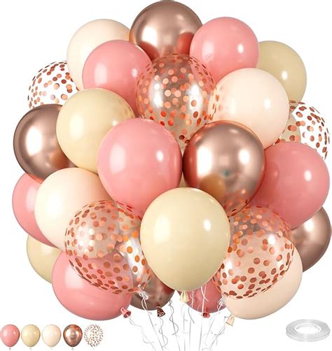 Amazon Dusty Pink Balloons Inch Blush Pink Metallic Chrome Rose Gold White Sand Nude