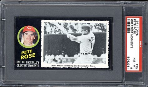 1971 Topps Greatest Moments Pete Rose Psa Cardfacts®