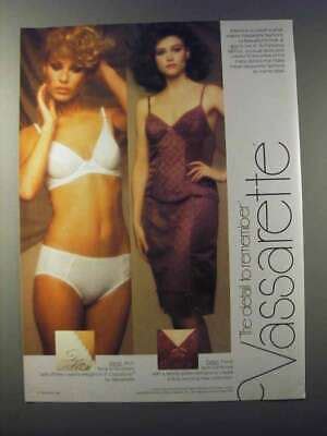 1981 Vassarette Lingerie Ad Detail To Remember EBay