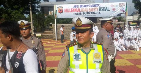 Polres Purwakarta Gelar Apel Besar Milenial Road Safety Festifal