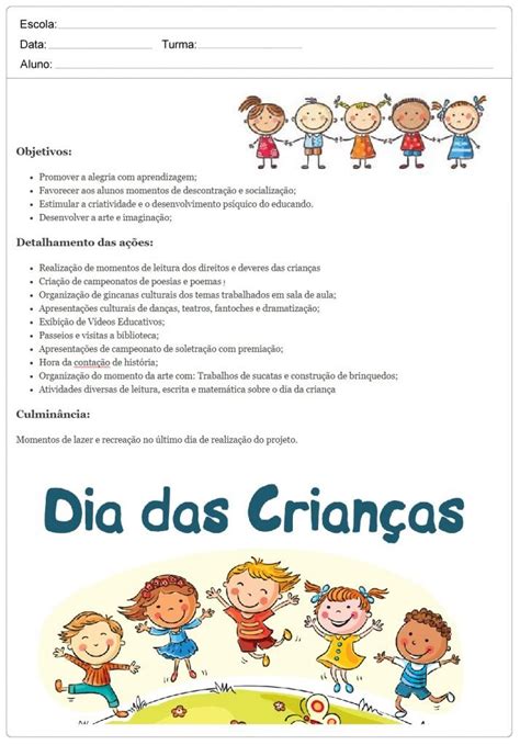 Plano De Aula Semana Da Criança - Planos de aula para dia das crianças: Semana da Criança para imprimir ...
