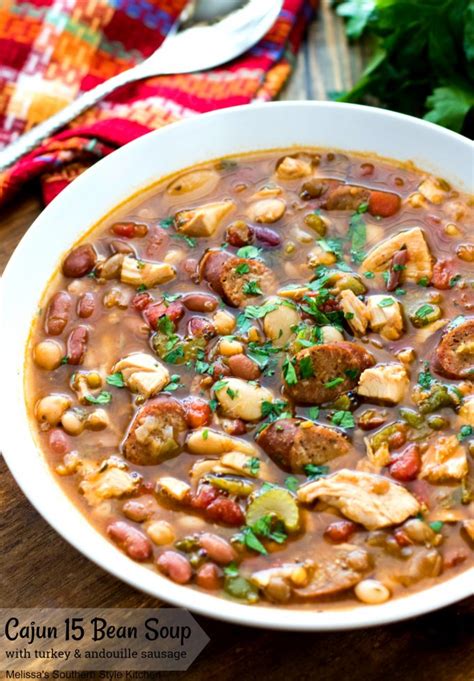 Cajun 15 Bean Soup with Turkey and Andouille Sausage
