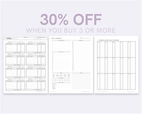 Printable 5-minute Block Daily Planner, Daily Schedule, Portrait Format