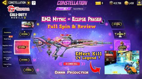 EM2 Mythic Eclipse Phaser Full Spin Review Garena CODM YouTube