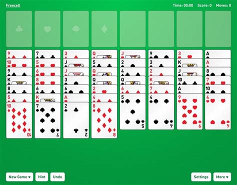 Klondike Solitaire Green Felt One Card Tigerkoti