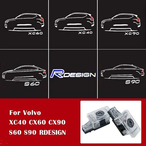 For Volvo Rdesign XC40 CX60 CX90 S40 S60 S90 V40 V60 V90 Led Car Logo