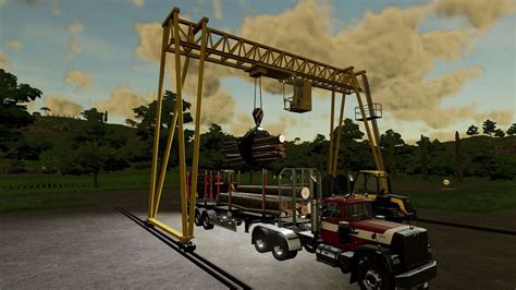 Wood Crane v1.0 FS22 Mod | Farming Simulator 22 Mod