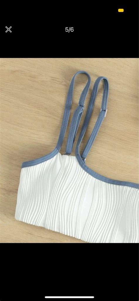 White Blue Toga Bikini Set BNIB Women S Fashion Swimwear Bikinis