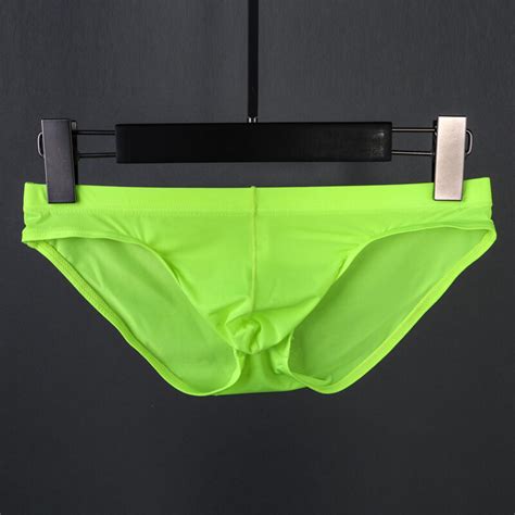Mens Ice Silk Briefs Sexy Low Waist Bikini Panties Pouch Breathable Underwear EBay