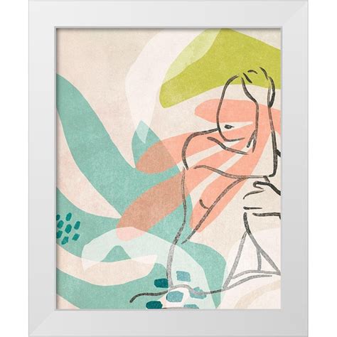 Vess June Erica X White Modern Wood Framed Museum Art Print Titled Tropical Nude II
