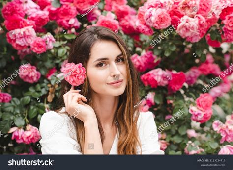 Smiling Beautiful Woman Long Blonde Hair Stock Photo Shutterstock