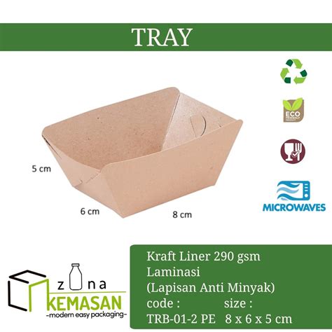 Jual KEMASAN BOX DUS KOTAK TRAY MAKANAN FRENCH FRIES KENTANG 8x6x5 Cm