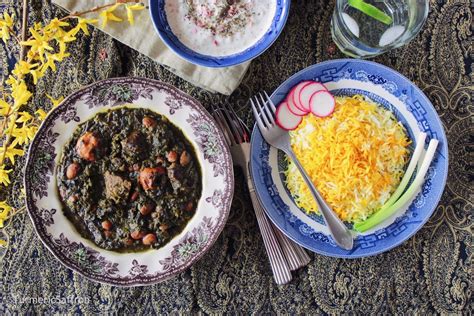 Ghormeh Sabzi Persian Herb Stew Iranian Dishes Iranian Cuisine