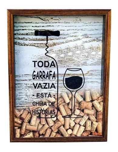 Quadro Porta Rolhas Vinhos Decorativo Frases Envio 24h Frete grátis