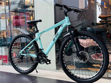 Горный велосипед HOT WOLF дюймов взрослый мужской и женский для прогулки бирюзовый