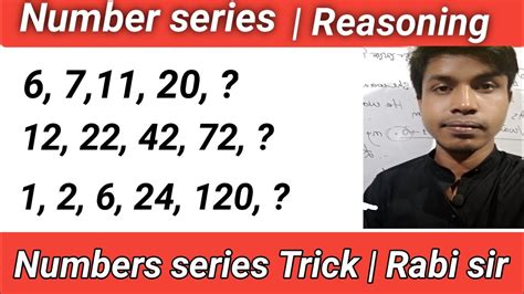 Number Series Reasoning Numbers Series Trick Rabi Sir Youtube