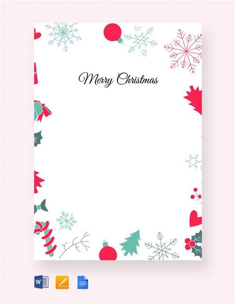 Christmas Card Template Word