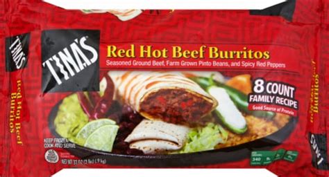 Tina S Red Hot Beef Burritos Count Oz Kroger