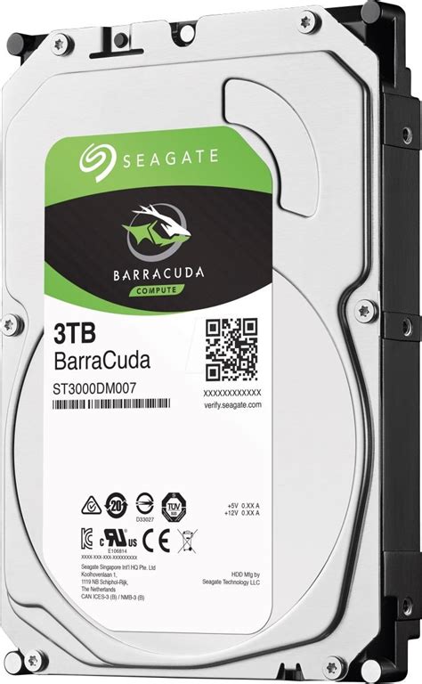 Seagate ST3000DM007 Barracuda 3TB 5400RPM SATA 6Gb/s 256MB Cache 3.5 ...
