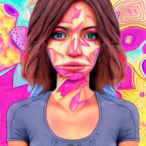 Latina Girl Dark Hair Beautiful Face Symmetrical Face Dressed In Crop Top And Leggins Photo