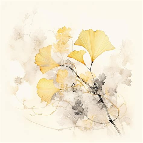 Premium Photo | Chinese ink painting of flower