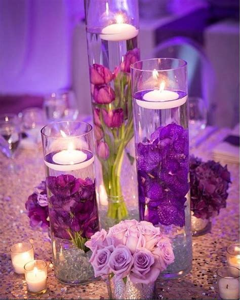 Strictly Weddings Timeline Wedding Centerpieces Purple