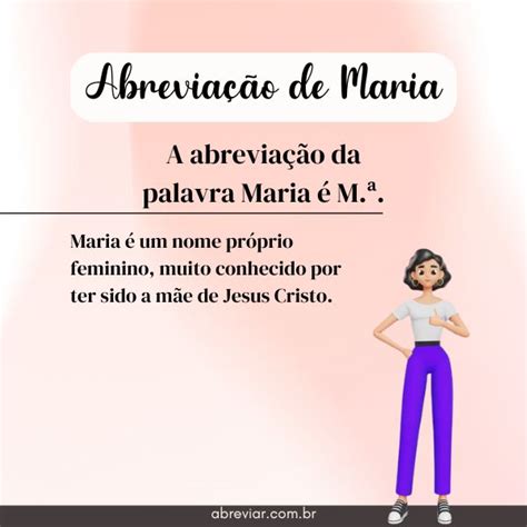 Como Abreviar Maria - Abreviação de Maria