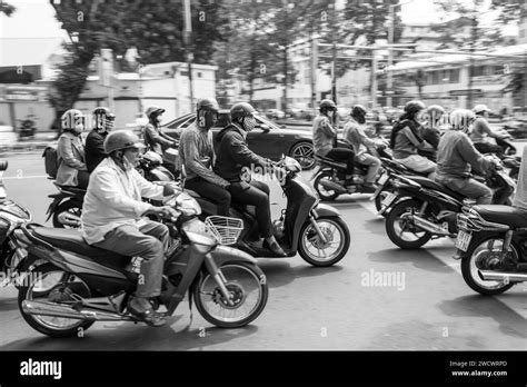 Vietnam Ho Chi Minh City Saigon Motorcycle Traffic Stock Photo Alamy