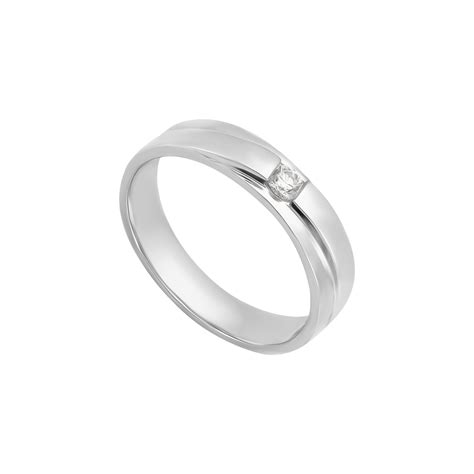 Nhẫn Cưới Nam Bạch Kim đính Kim Cương Pnj Dd00w000149