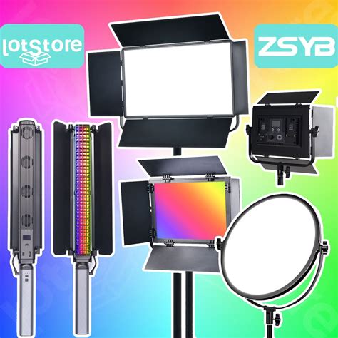 Мощные студийные 100W круглые прожекторы видео свет цветной RGB штатив ...