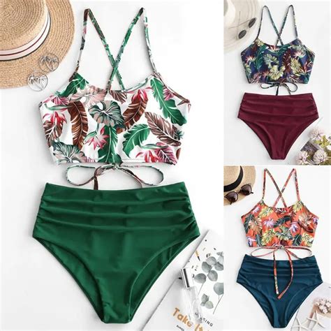 Sexy para mujer 2020 estampado Bikini traje de baño mujeres traje de