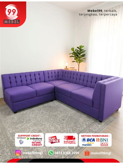 jual sofa bed oscar ungu bisa jadi tempat tidur sofa minimalis sofa