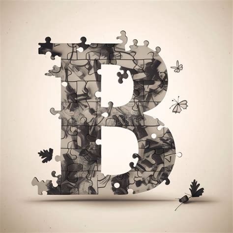 Puzzle Alphabet B, Made of Jigsaw Puzzle Pieces, Vector Illustration ...