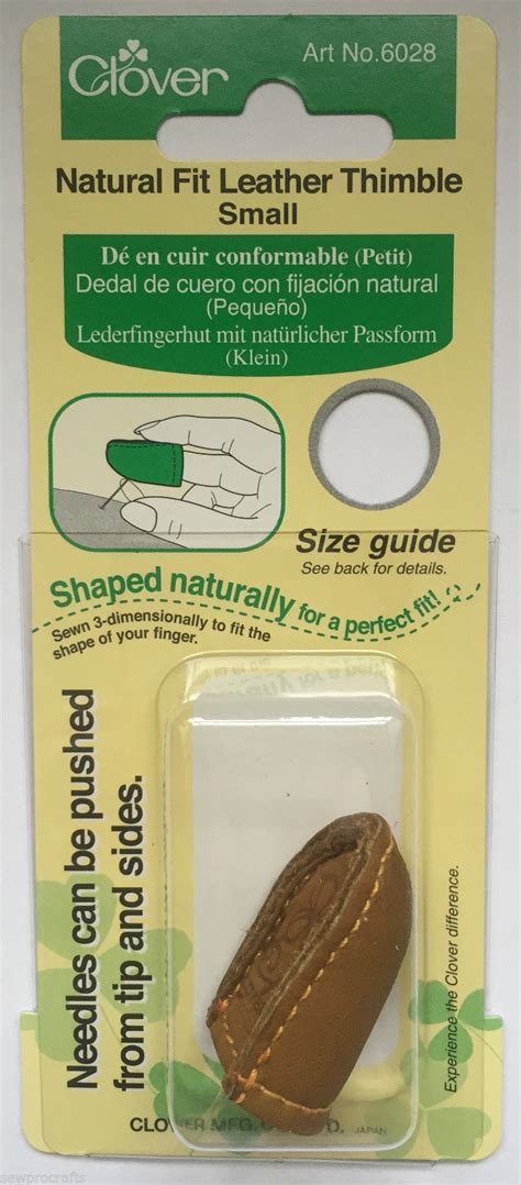 Clover Premium Leather Thimbles - Metal - Protect & Grip - Open Sided ...