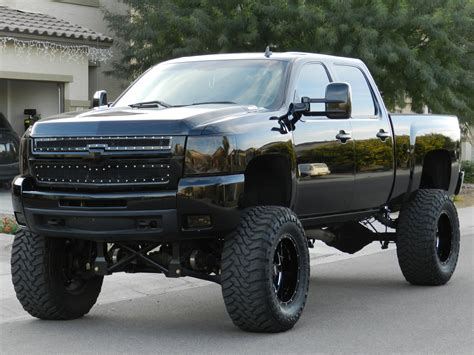 nice black lifted Chevrolet Silverado | Jacked up trucks, Diesel trucks