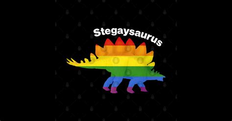 Stegaysaurus Rainbow LGBTQ Dinosaur Dinosaur Gay Sticker TeePublic