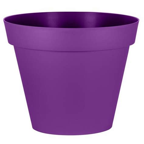 Pot Rond Toscane Xl X Cm L Prune Eda Plastique