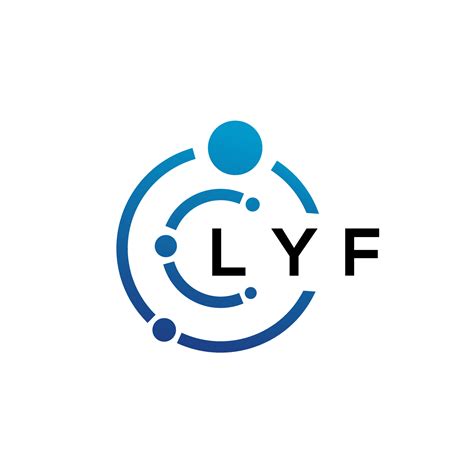 lyf letter technology logo design  white background lyf creative
