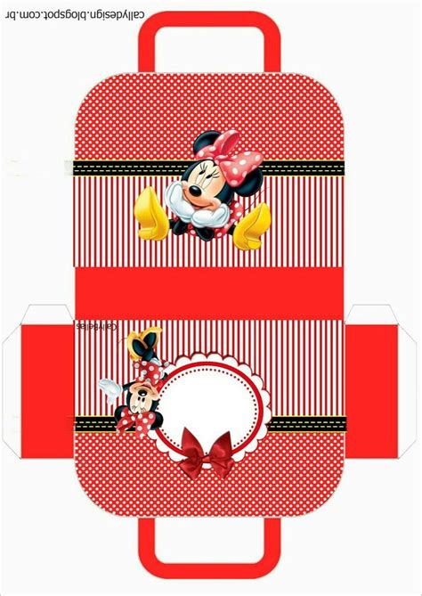 Minnie Mouse Box Template Hacer Cajas De Regalo Moldes DAD Minnie