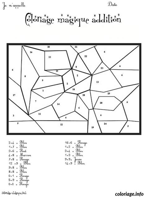 Coloriage Magique Addition 128 Dessin Magique Addition à Imprimer