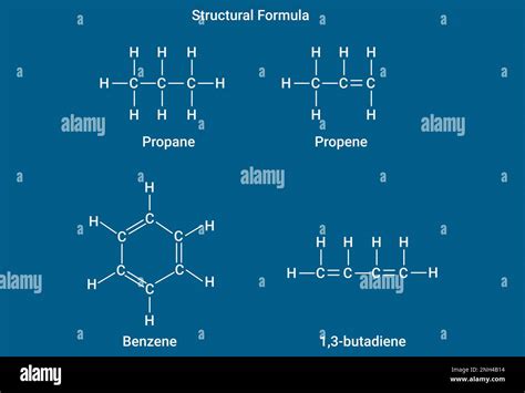 Complete Structural Formula Propane Propene Benzene And