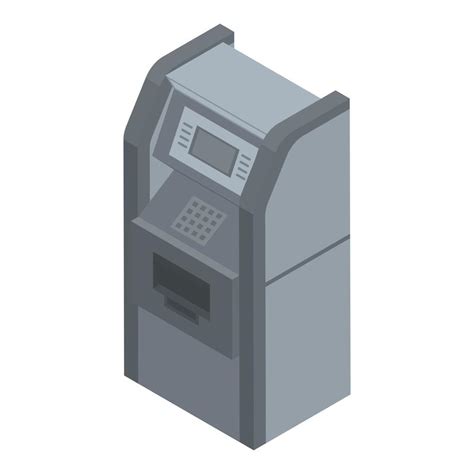 Bank Atm Icon Isometric Style 15384056 Vector Art At Vecteezy