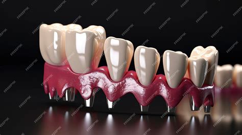 Dental Crown And Bridge Models Premium Ai Generated Image