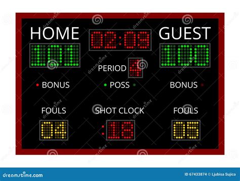 Basketball Scoreboard Cartoon Vector | CartoonDealer.com #26341133