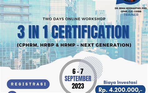 3 In 1 Certification Cphrm Hrbp And Hrmp Next Generation 6 7 Sep 2023 Corporate Human