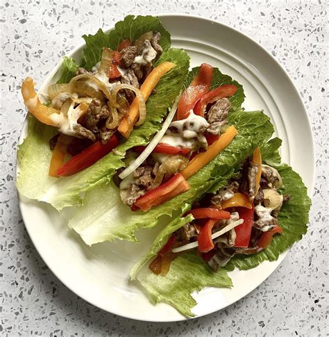 Healthiest Gluten Free Philly Cheesesteak Lettuce Wraps Sarah Koszyk