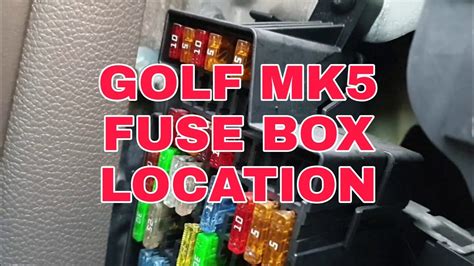 Vw Golf Mk 5 Fuse Box Location 👨‍🔧🚗 Youtube