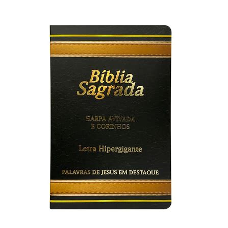 B Blia Sagrada Letra Hiper Gigante Rc Harpa E Corinhos Luxo