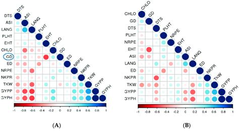 Corrplot Depicting Correlation Coefficient Of Genetic Distance Based On