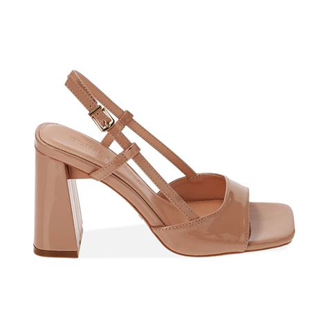 Zapatos Sandalia Sintetico Charol Nude